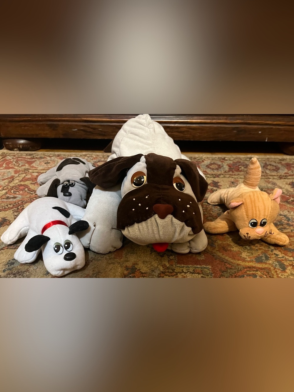 Vintage Pound Puppies & Purries Tonka Plush 1985-86 Bundle Of 4-6” 7” & 14”